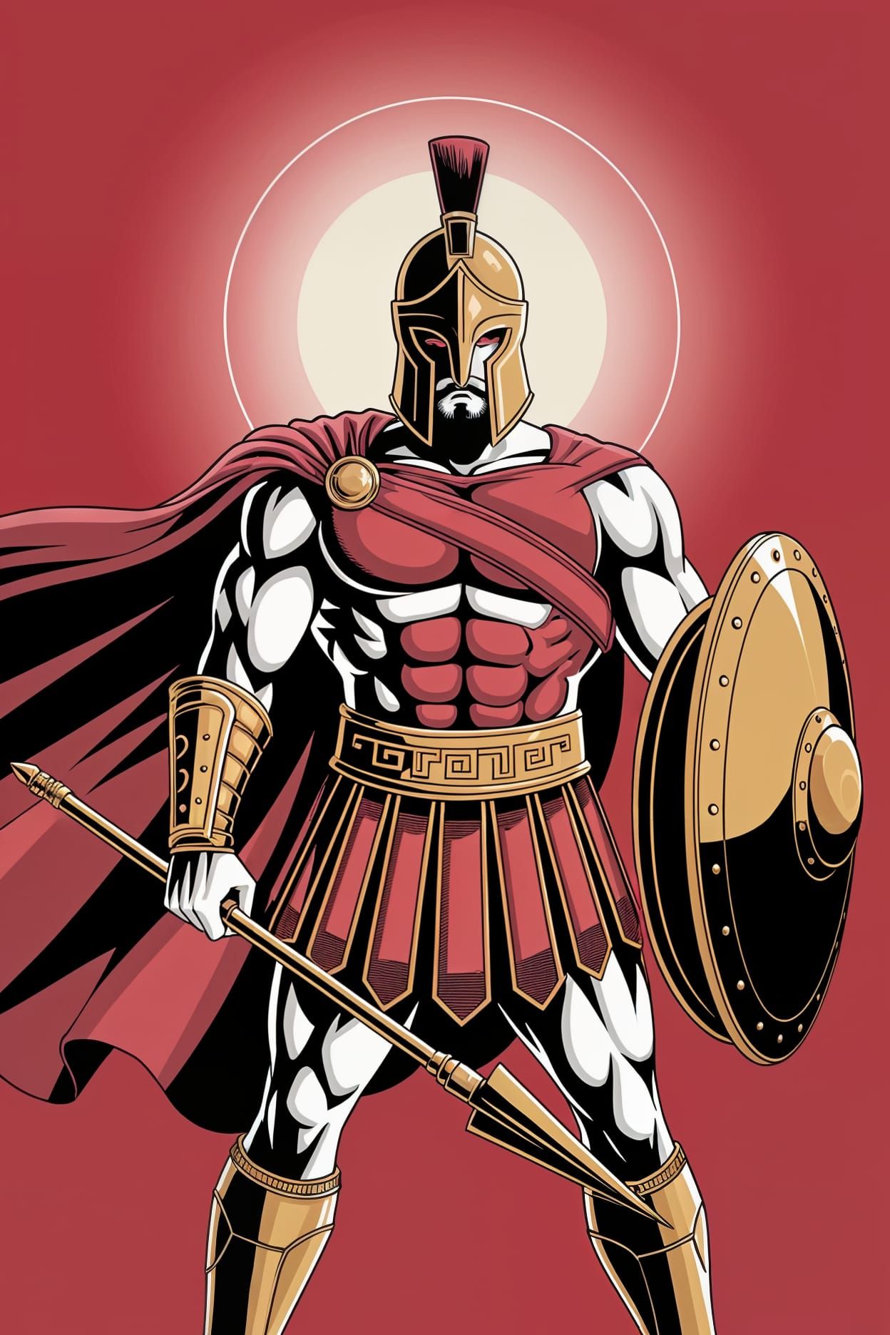 Ares the Greek God in Anime Style