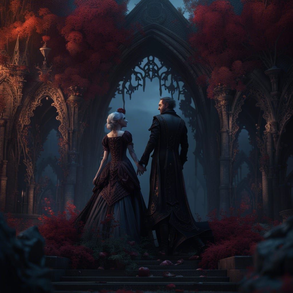 Gothic Lovers in Detailed Matte Painting