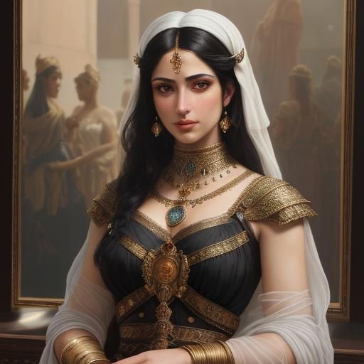 Inanna's Priestess in Neoclassical Style