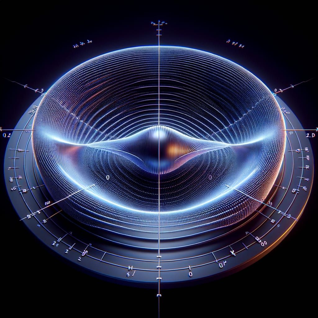 3D Quantum Sheet Animation in Dark Space