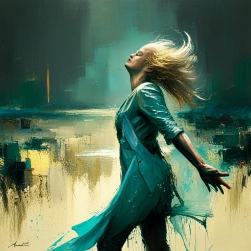 Cancer Zodiac Spirit in Dark Fantasy Oil Painting