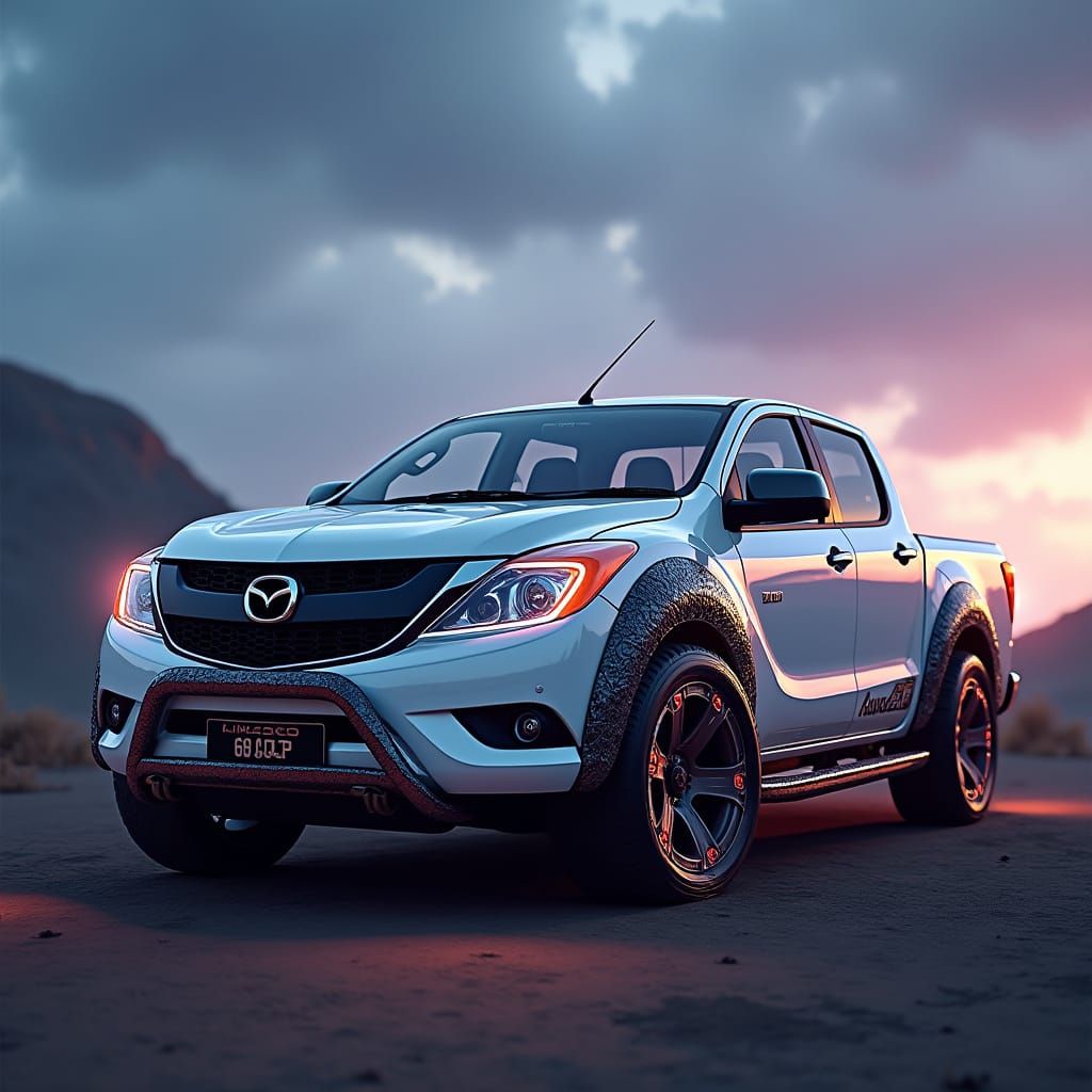 Mystical Mazda BT50 Pickup Truck in Mirror White