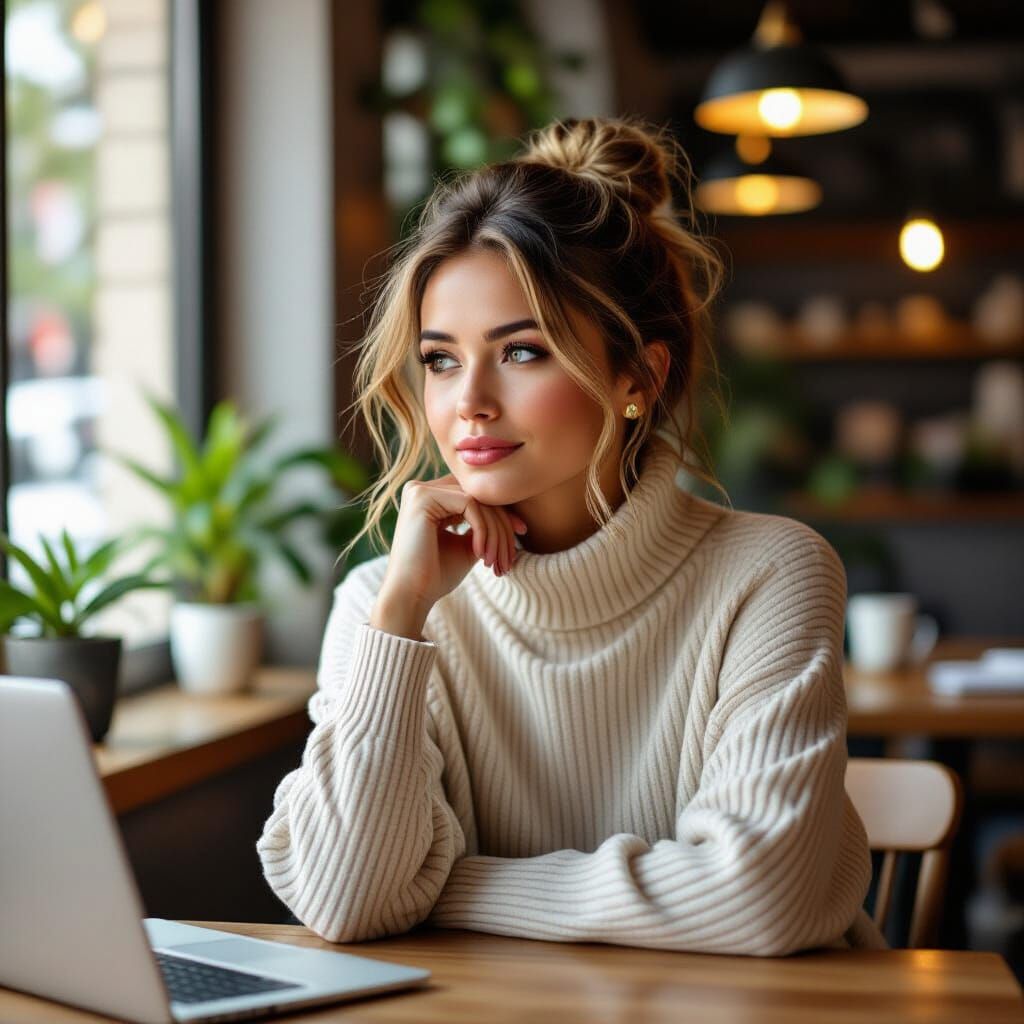 Pensive Woman: An AI Interpretation