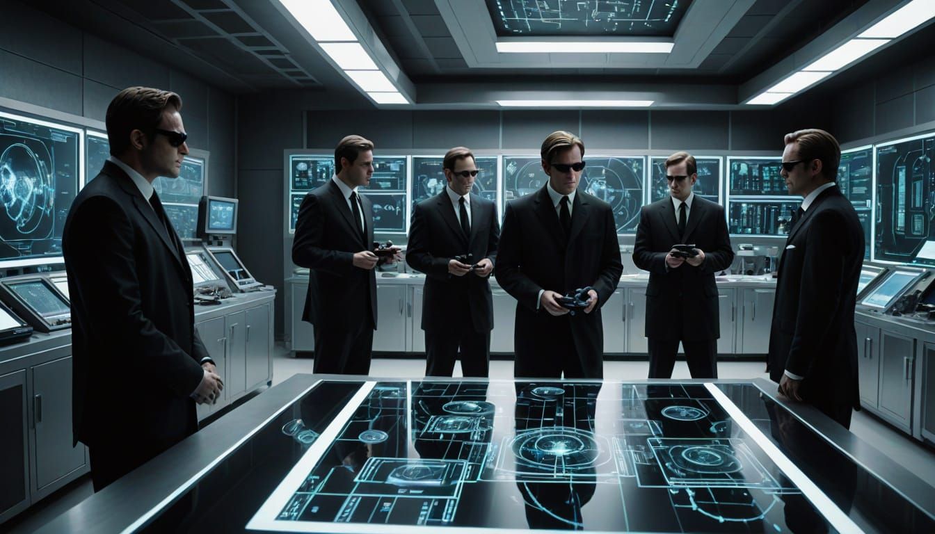Secret Underground Lab with Men in Black