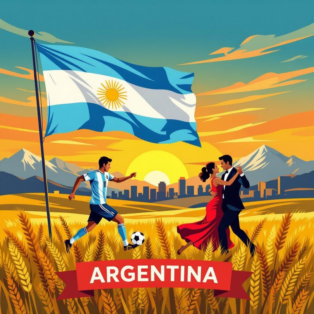 Argentinian Pride: Soccer, Tango, and Sunset