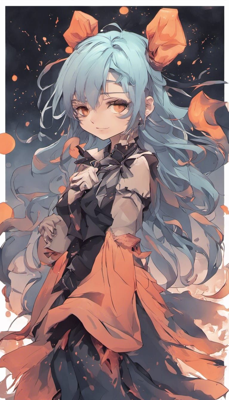 Venomous Anime Snake Girl in Dessert Landscape