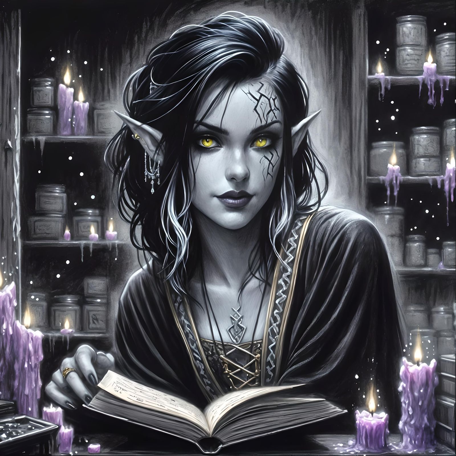 Hecate Seventhstar, Half-Elf Enchantress