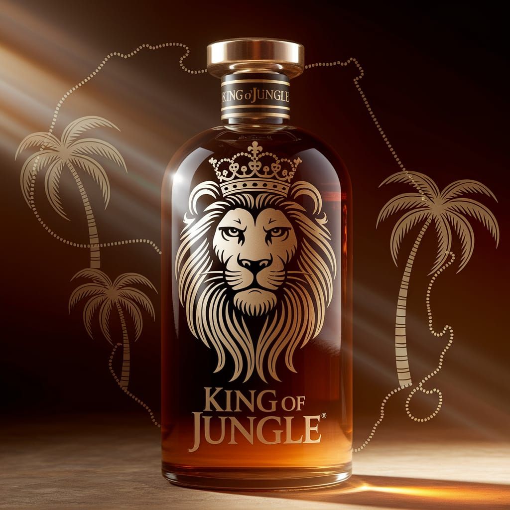 A Fictional Beauty Product Label Cologne Glass Bottle of a L...