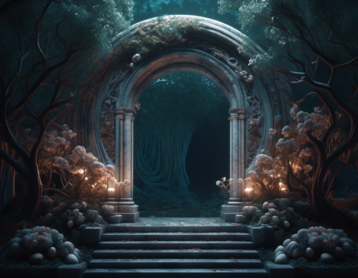 Marble Portal to Another Dimension: Cinematic Alienscape