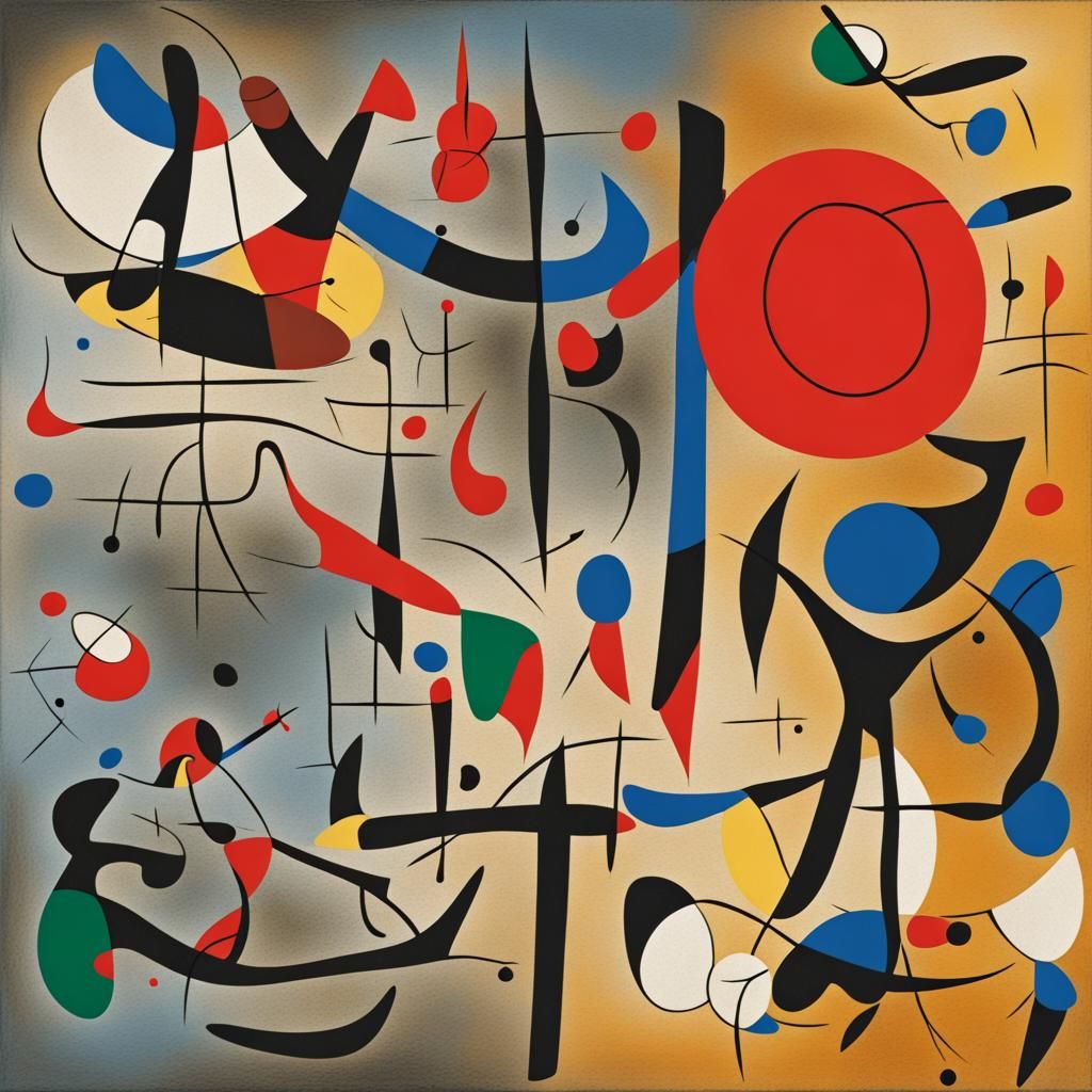 Abstract Movement in Miró Style