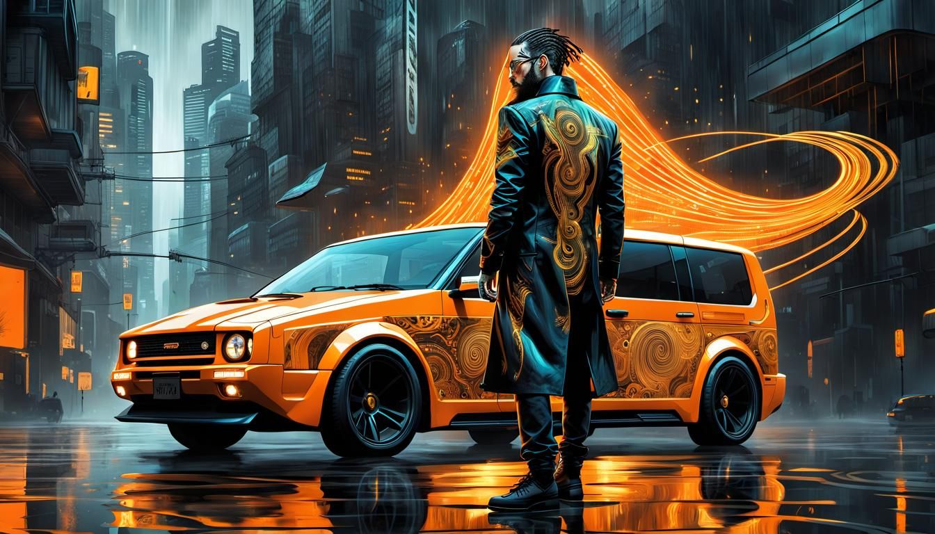 Cyberpunk 2077... V and his car...