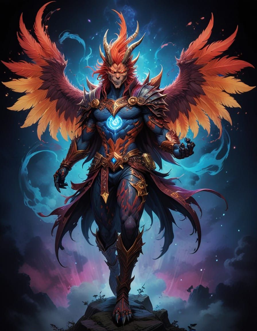 Fantasy Creature Comic Illustration in Vibrant Matte Ink