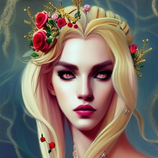 Decadent Portrait of Androgynous God in Winter Colors