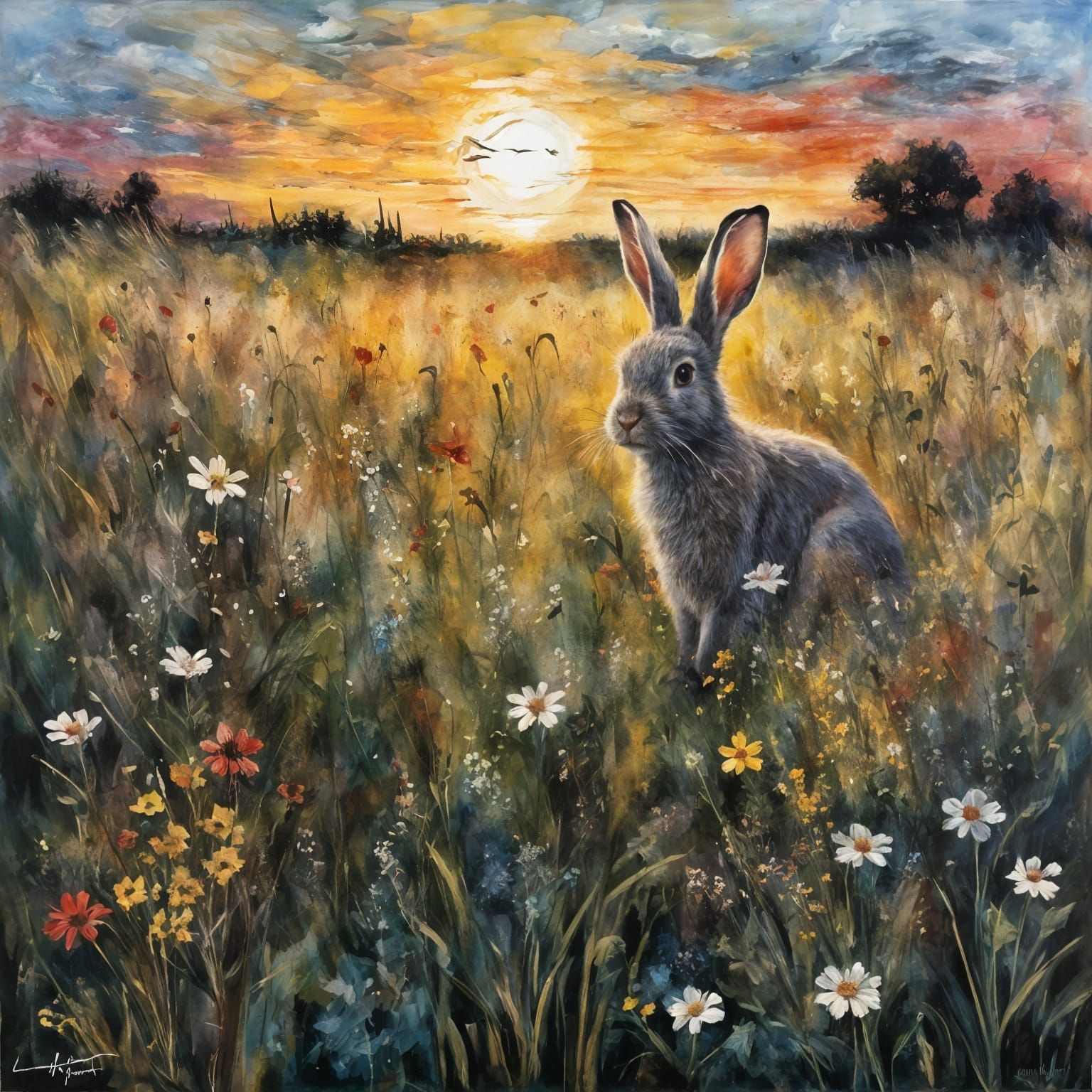 Cottontail at Sunset