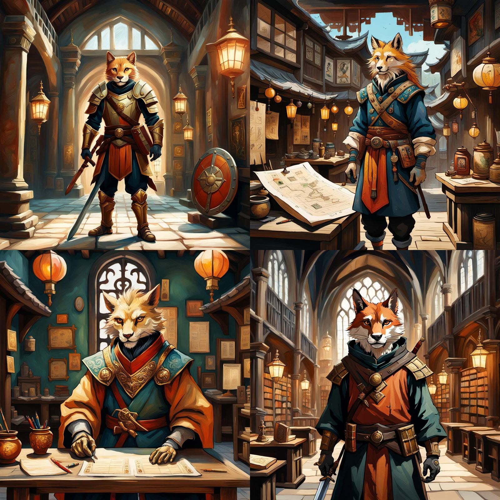 D&D Character Sheet in Gouache and Watercolor Style