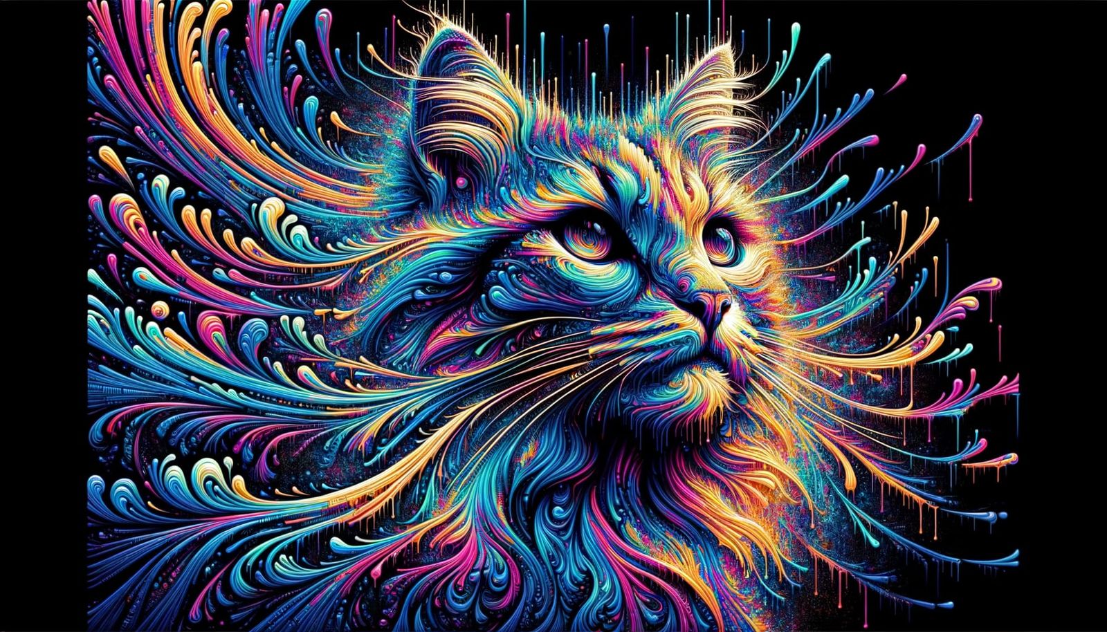 Psychedelic colors, otherworldly, oscillating, magnificent, ...