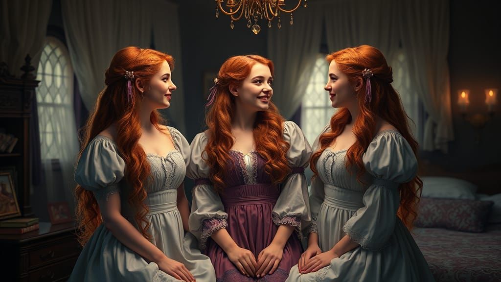 Three Sisters Smile in Midnight Splendor