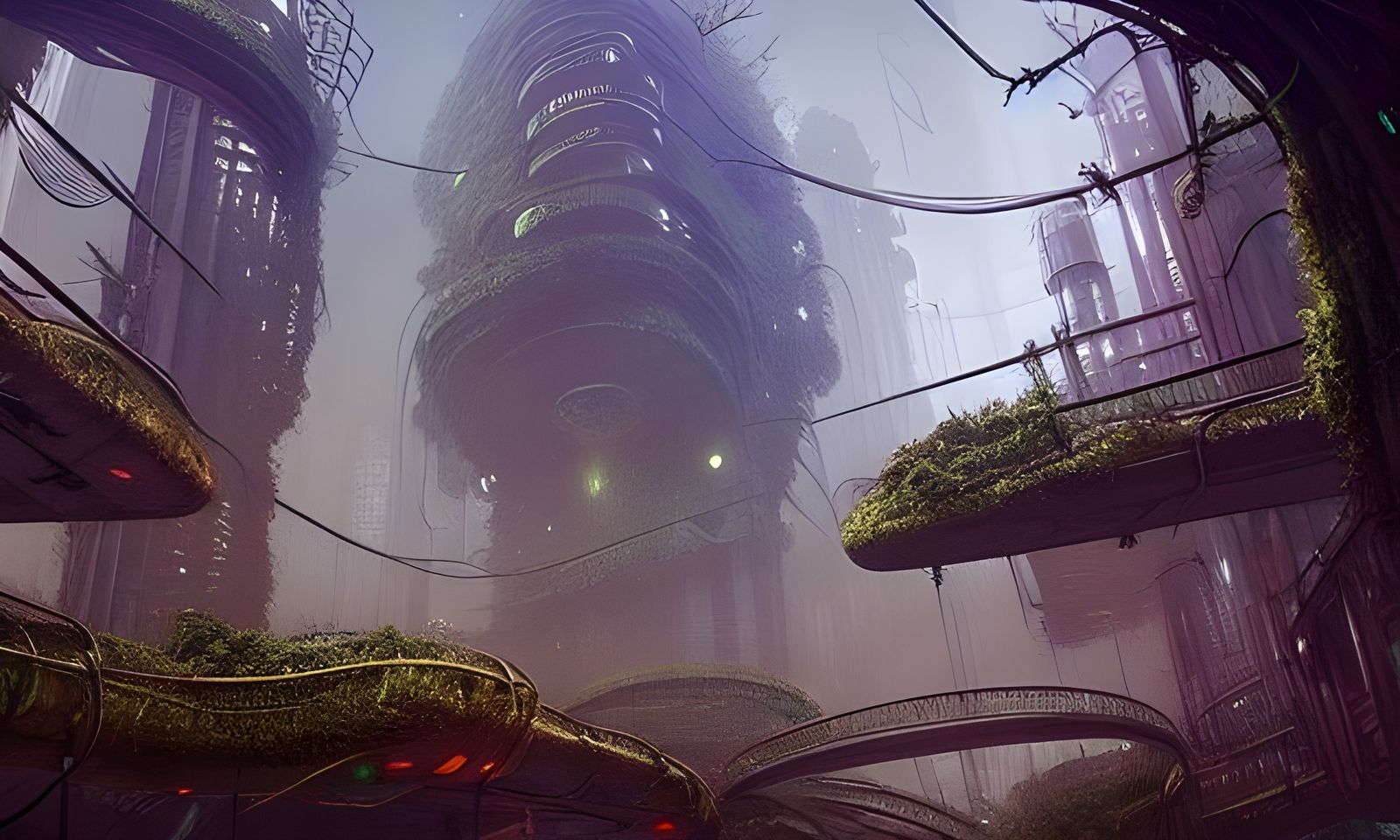 Overgrown Steampunk City of the Future