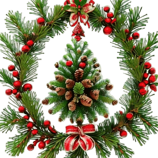 Winter Wonderland Scene in Traditional Art Style