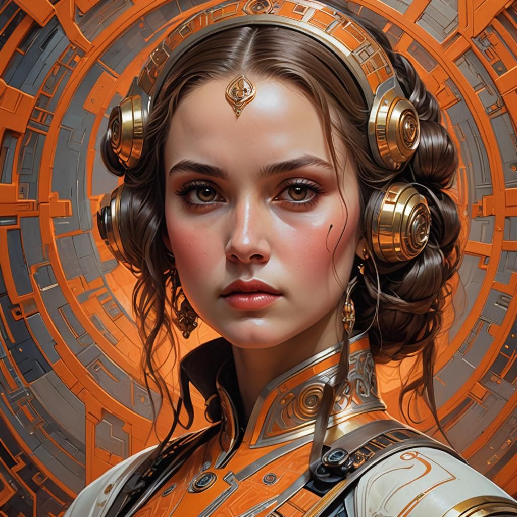 Futuristic Mexican Woman in Star Wars Style