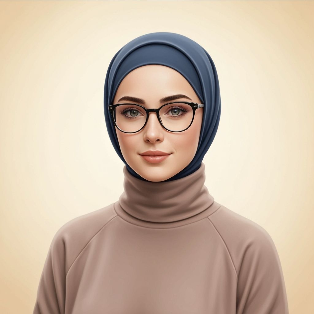 Beautiful Finnish Woman in Hijab Portrait