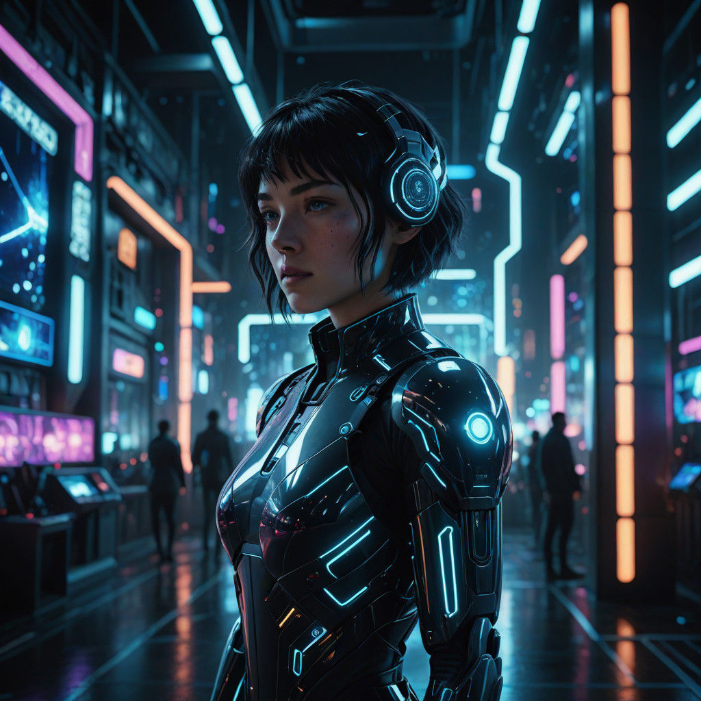 Ephemeral AI Spirit Guardians Futuristic House