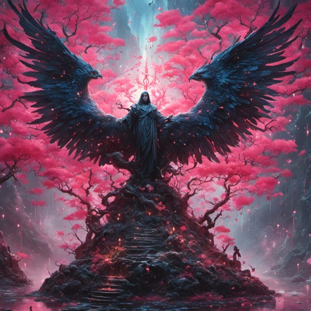 Lucifer in Dreamy Splatter Graffiti Style