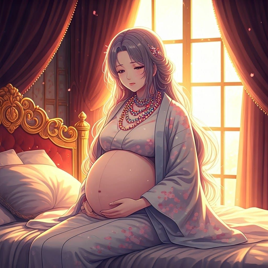 Anime Queen in Elegant Discomfort