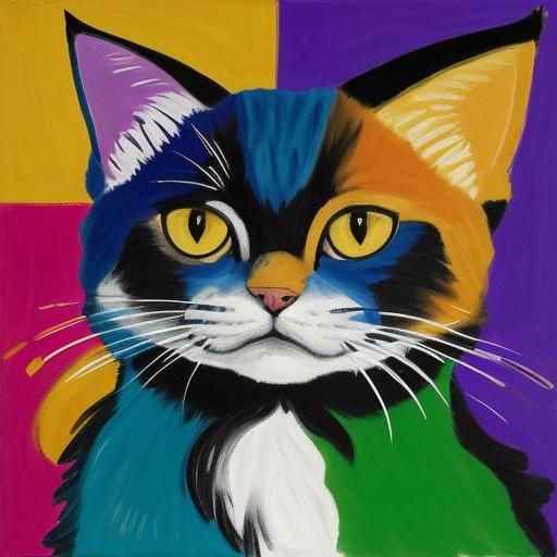 Fauvist Portrait of an Angry Kitten