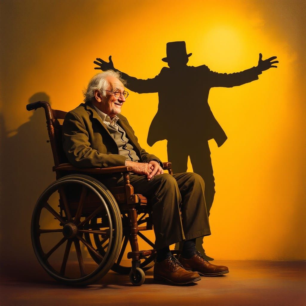 Free-Spirited Elderly Gentleman Embodies Joyful Tap Dancing