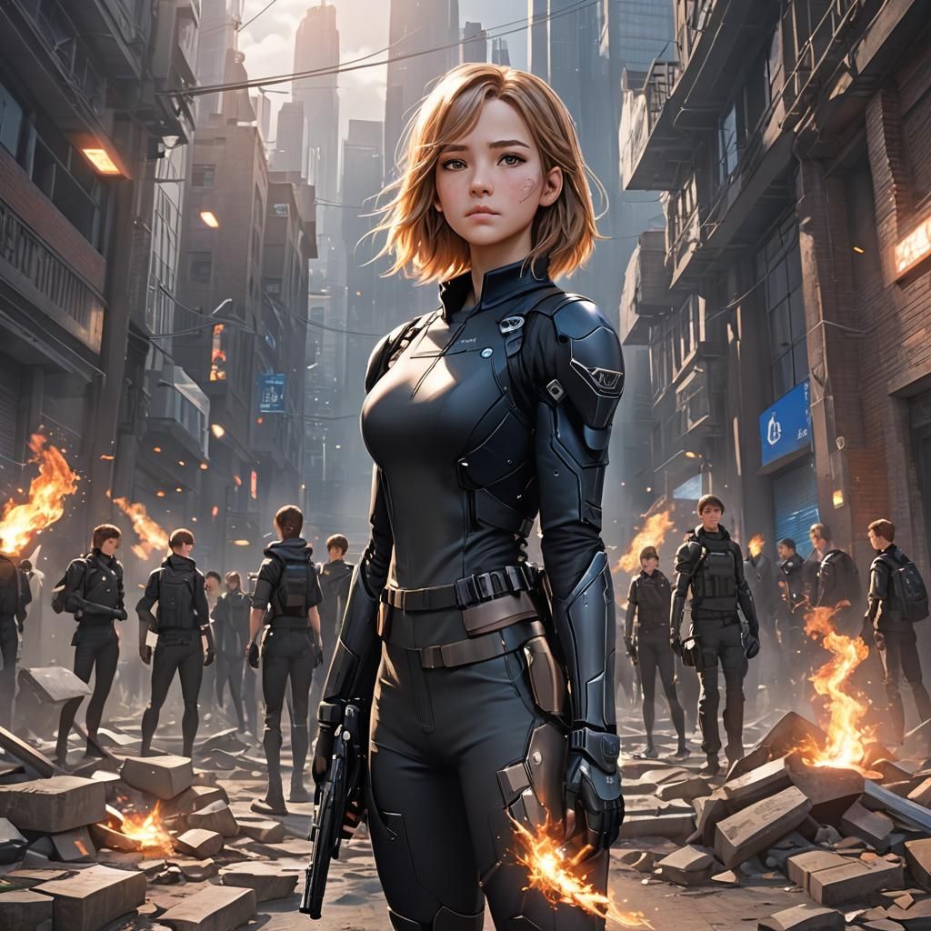 Anime-Style Character Inspired by Genshin Impact and WLOP