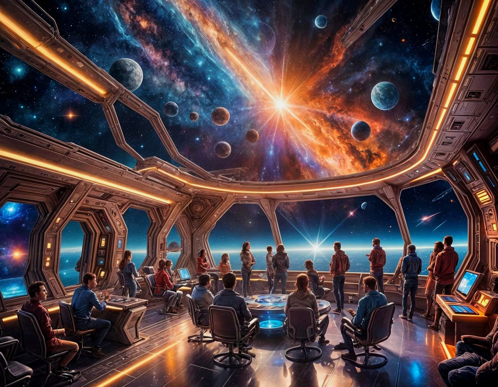 Astral Supernova Event from Spaceship Observation Lounge