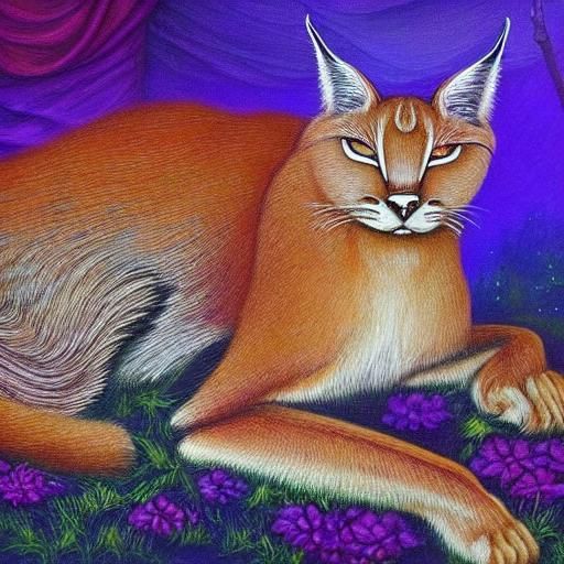 Caracal and Sleeping Man in Baroque Mysticism