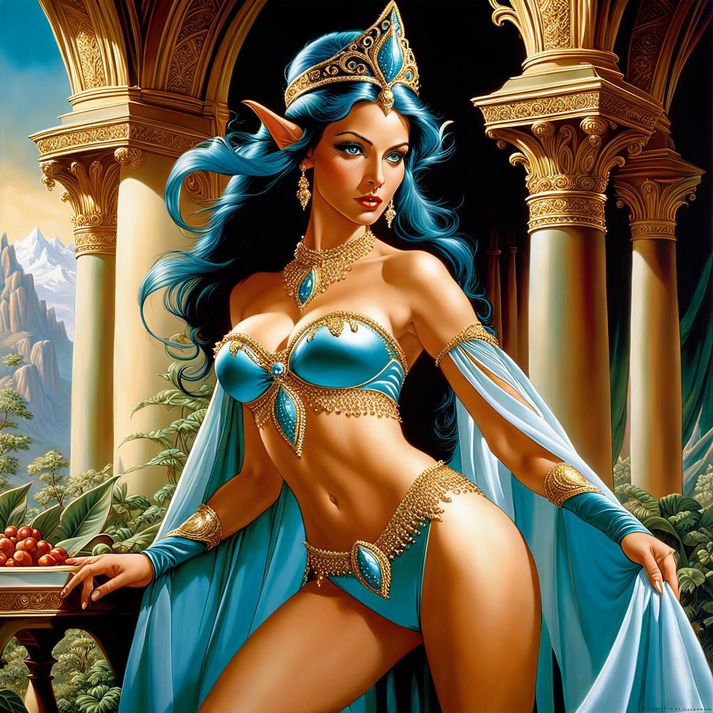 Elven Princess in a Fantasy Landscape