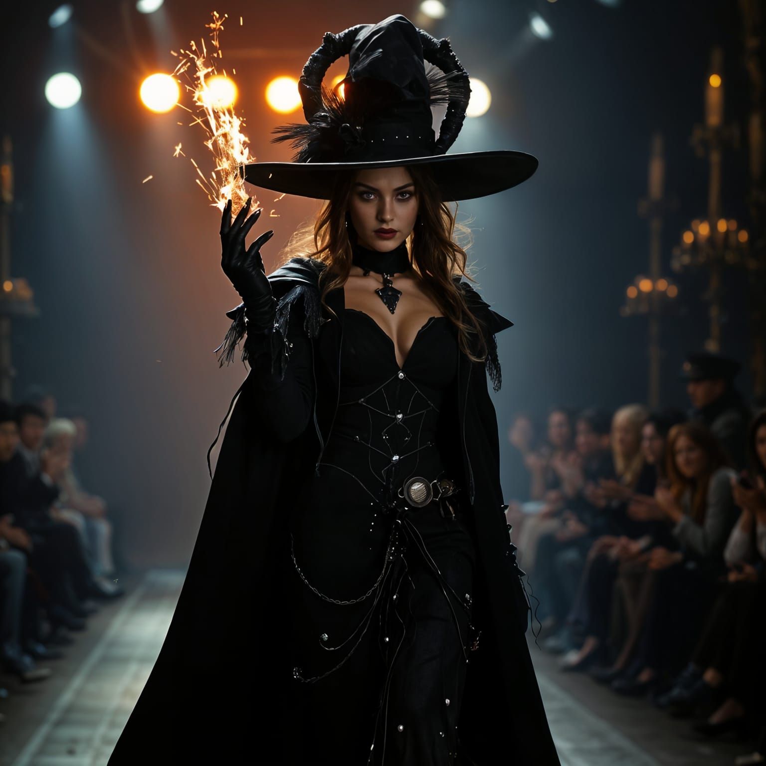 Ethereal Fashion Horror in Cinematic Style