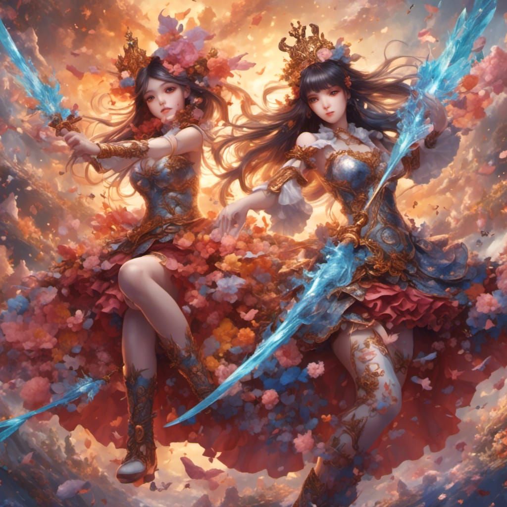 Trưng Sisters in Epic Battle: Hyperreal Depiction