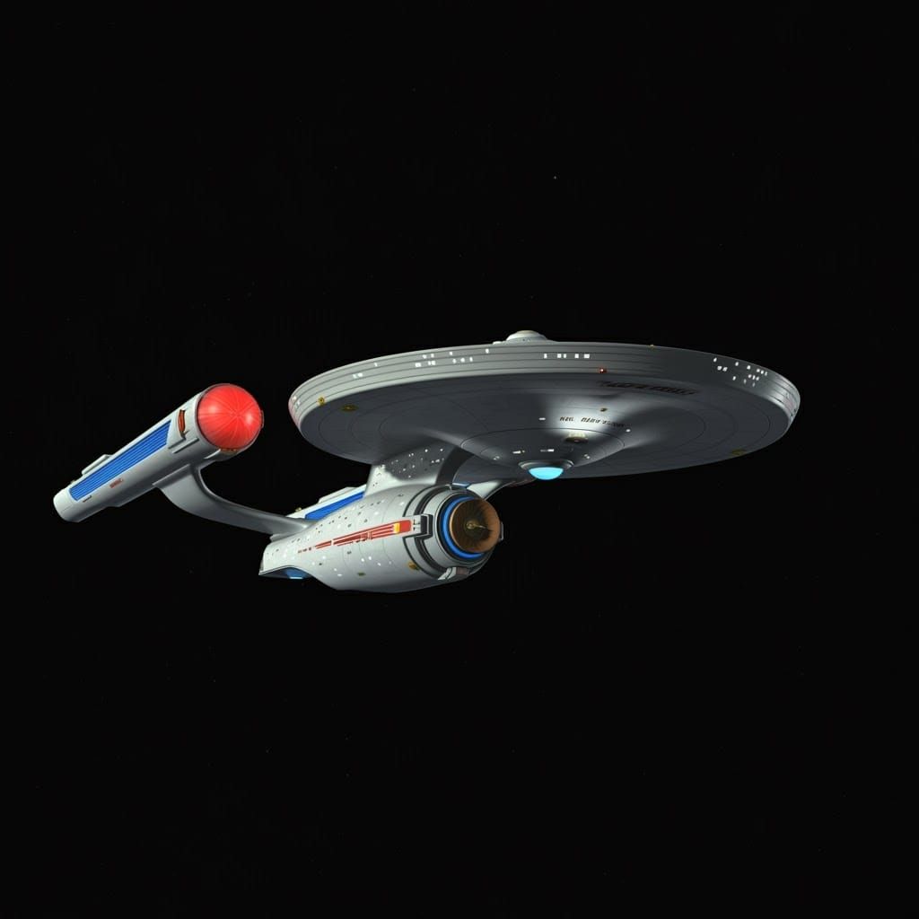Starfleet Ship with Dual Nacelles