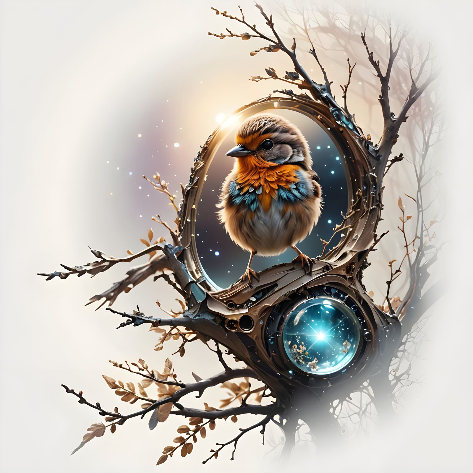 Cosmic Bird Emerges from Soft Focus Portal