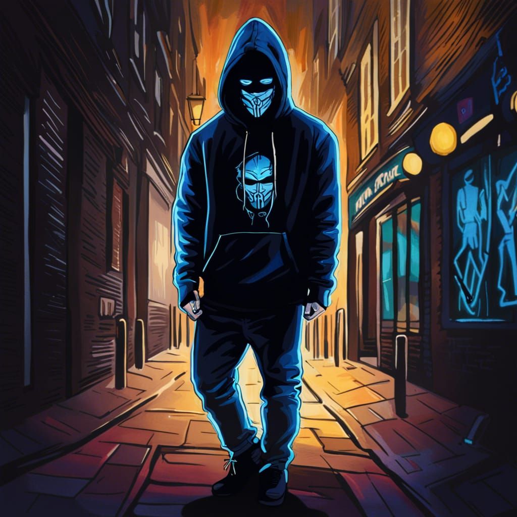 Blue glowing purge anarchy mask man ππ ππ§’π