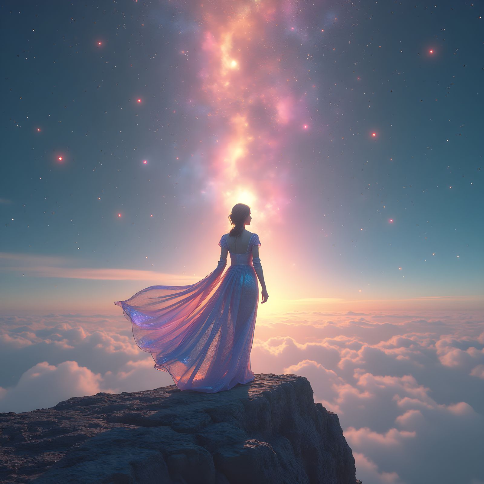 Love Extends to Infinity: AI Generated Image