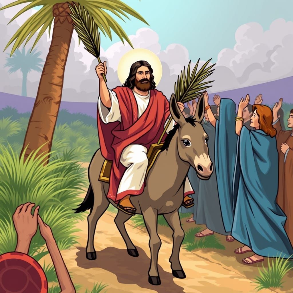 Jesus Christ Rides into Jerusalem on Palm Sunday