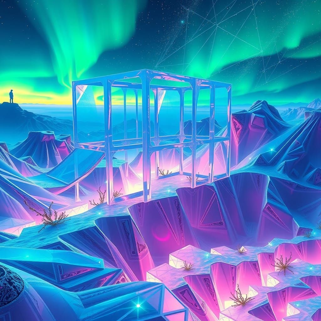 Crystal Cubes in a Dreamlike, Four-Dimensional Realm
