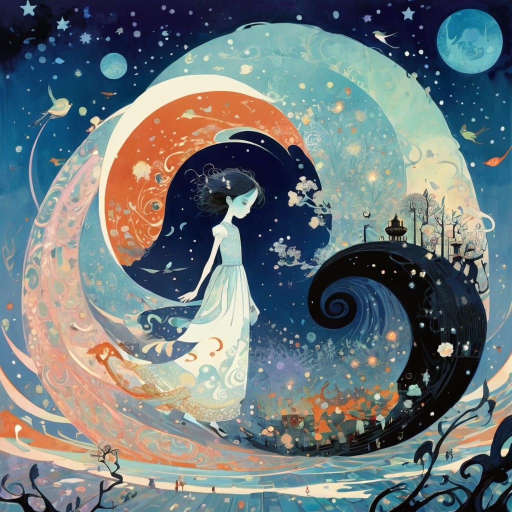 Gothic Fairy Tale Art in Burtonesque Style