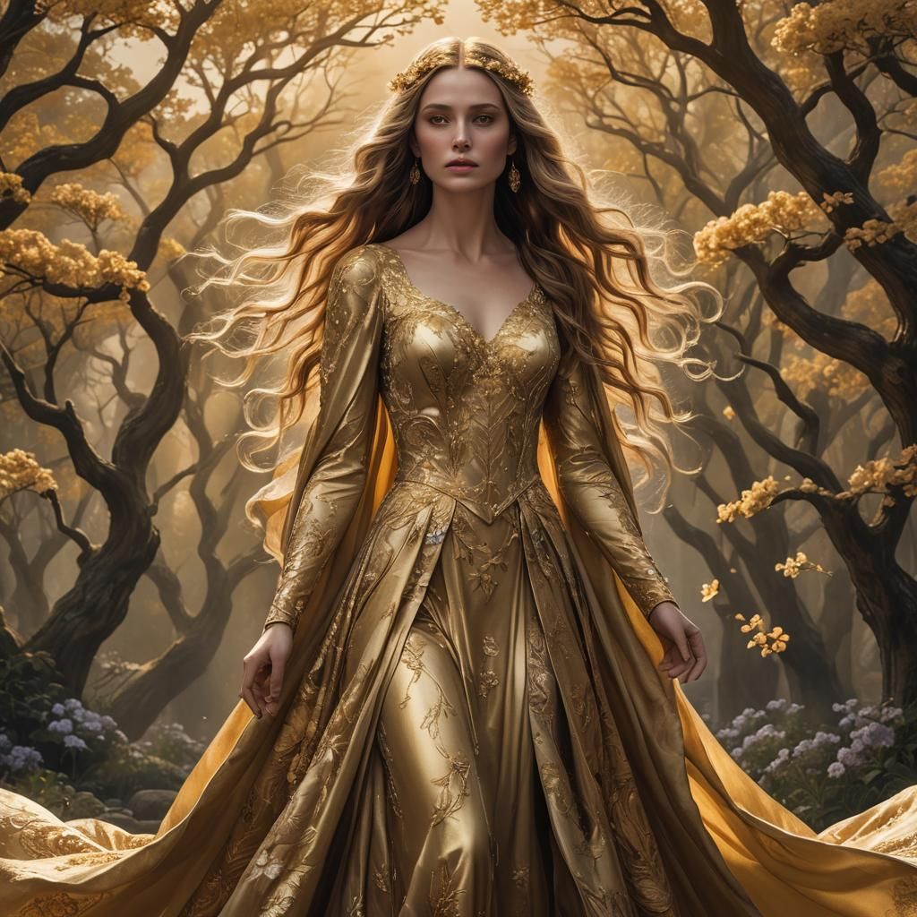 Beauty and the Beast in Ethereal Dreamscape