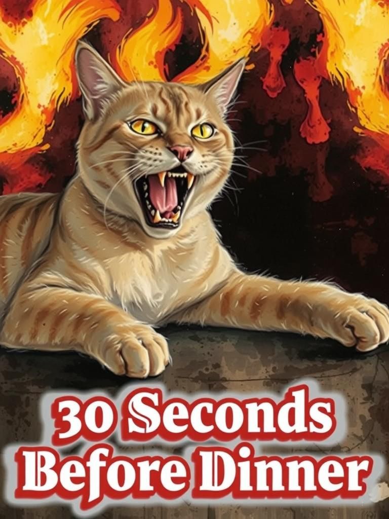 Fierce Feline: A Watercolor Impasto Cat Portrait