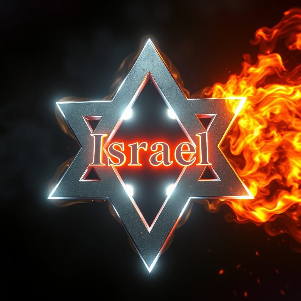 Fiery Star of David Radiates Power and Enthusiasm in Vibrant...
