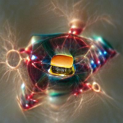 Abstract AI Interpretation of a Cheeseburger