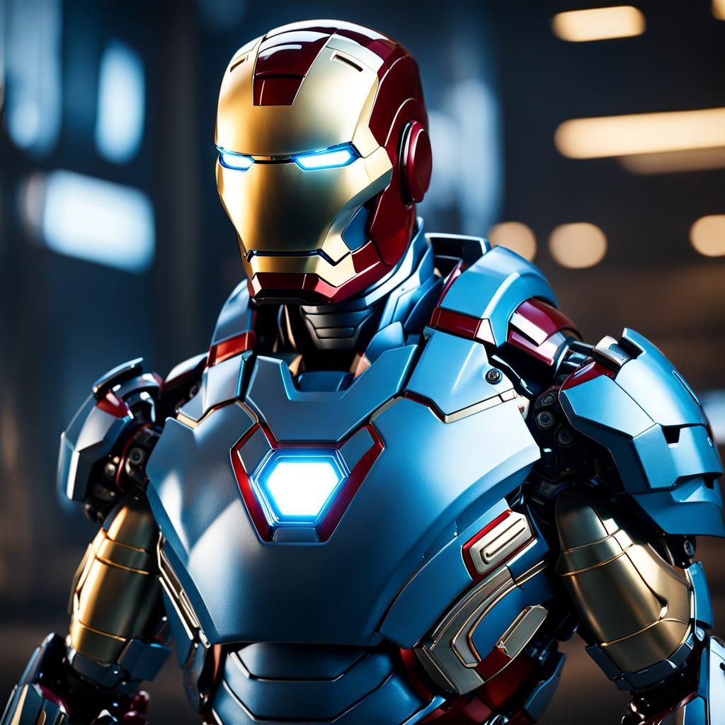 Iron Man Cyborg Fusion: 3D Game Cinematic Hero