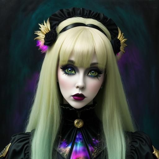 Gothic Porcelain Doll in Surrealist Style