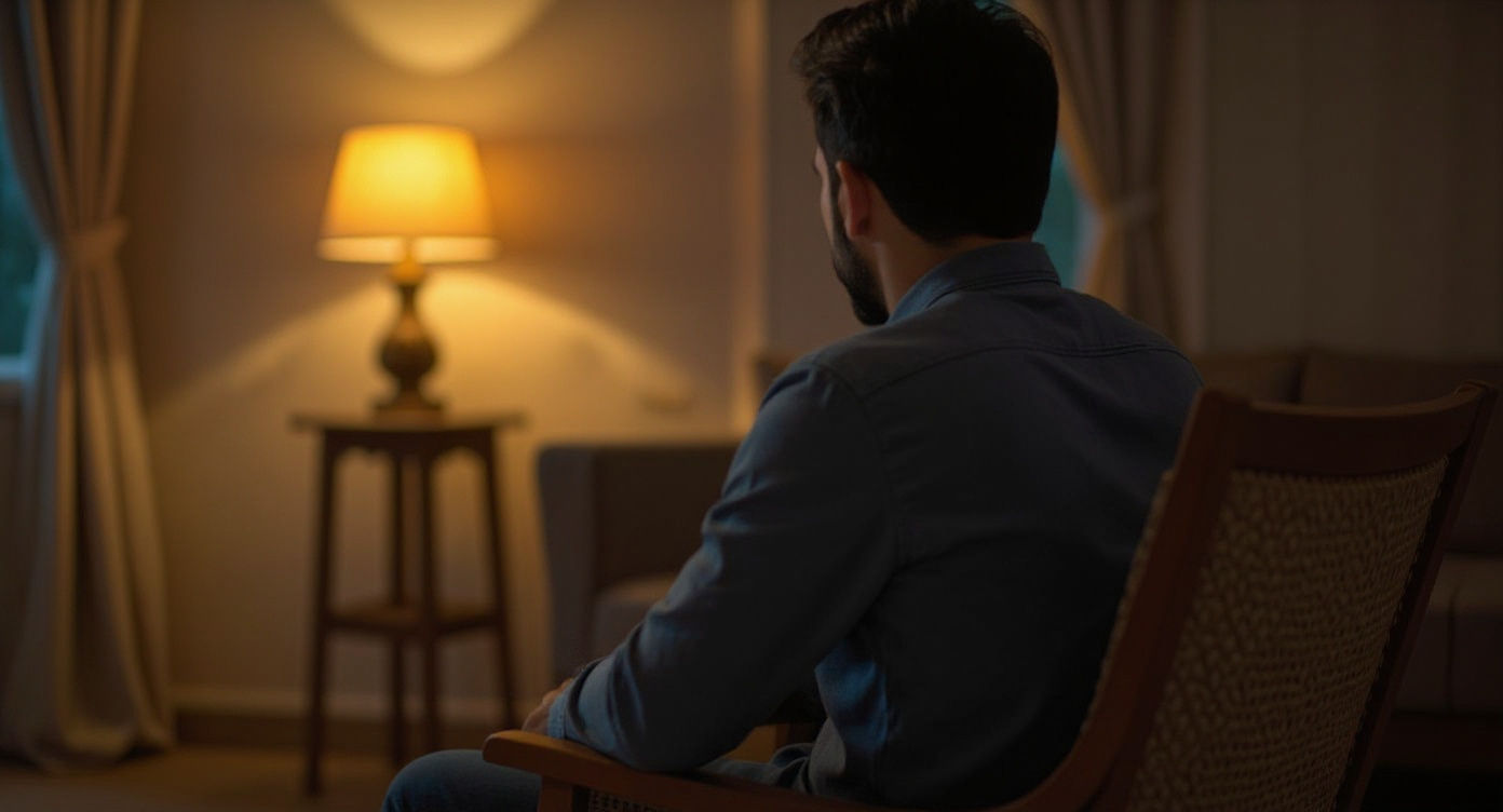 Man in Contemplation During Ramadan